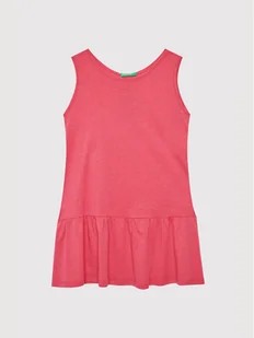 United Colors Of Benetton Sukienka letnia 3Q220V001 Różowy Relaxed Fit - Sukienki i spódniczki dla dziewczynek - miniaturka - grafika 1
