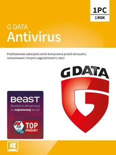 Antywirus G DATA -  1 PC, 1 rok - Gry PC Cyfrowe - miniaturka - grafika 1