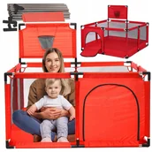 Łóżeczka i kojce - DUŻY KOJEC DLA DZIECI BOISKO KOSZYKÓWKA PLAC ZABAW SUCHY BASEN 128X128CM U264C - miniaturka - grafika 1