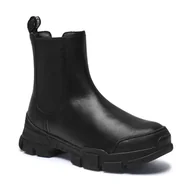 Botki damskie - Love Moschino Skórzane sztyblety - miniaturka - grafika 1