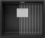 Zlewozmywaki - Zlew BRANDE HYPE SLIM 560-60 GRAPHITE (grafitowy) zwijany ociekacz ROLLMATA - miniaturka - grafika 1