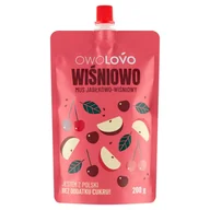 Soki i napoje niegazowane - OWOLOVO Wiśniowo Mus jabłkowo-wiśniowy 200 g - miniaturka - grafika 1