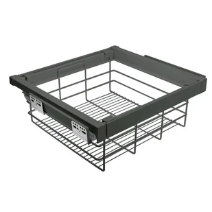 Szuflada z koszem drucianym do korpusu 70 cm antracyt Elite GTV - Meble modułowe i akcesoria - miniaturka - grafika 1