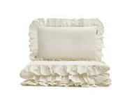 Pościel - pościel naturalna z falbaną 100x135 cm + 1x 60x40 cm - MUMLA - miniaturka - grafika 1