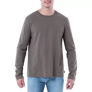 Lee Męski t-shirt z długim rękawem bawełniany, smoked pearl, L - Koszulki męskie - miniaturka - grafika 1