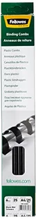 Fellowes Grzbiet, 5330302 - Grzbiety plastikowe 6 mm,czarny,25 szt - Grzbiety do bindownic - miniaturka - grafika 1