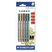 Markery permanentne - Staedtler MARKERY METALICZNE K.OKR. M 1-2mm 5 KOLORÓW - miniaturka - grafika 1