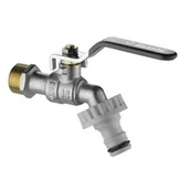 Zawory i kraniki - Deante Zawór ogrodowy kulowy 3/4" z adapterami chrom VFA 252L - miniaturka - grafika 1