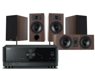 Kino domowe Yamaha RX-V4A (czarny) + Tesi 3 + 3 + 7 (mokka) - Kino domowe - miniaturka - grafika 1