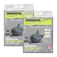 Żwirek dla kotów - PREMIERE Excellent Żwirek zbrylający o zapachu trawy cytrynowej 2x12 kg - miniaturka - grafika 1