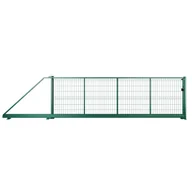 Ogrodzenia - Naterial Brama przesuwna Modus 5x1.5 m lewa zielona - miniaturka - grafika 1