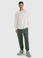 Spodnie sportowe męskie - Męskie spodnie dresowe joggery 4F 4FWAW25TTROM1252 - khaki - miniaturka - grafika 1