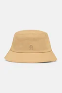 Czapki damskie - Tommy Hilfiger kapelusz bawełniany kolor beżowy bawełniany AW0AW16781 - miniaturka - grafika 1