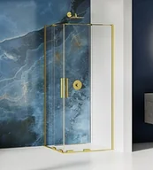 Kabiny prysznicowe - New Trendy EXK-4273 KABINA SMART LIGHT GOLD PROSTOKĄTNA 100x110x200 CZYSTE 8mm ACTIVE SHIELD - miniaturka - grafika 1