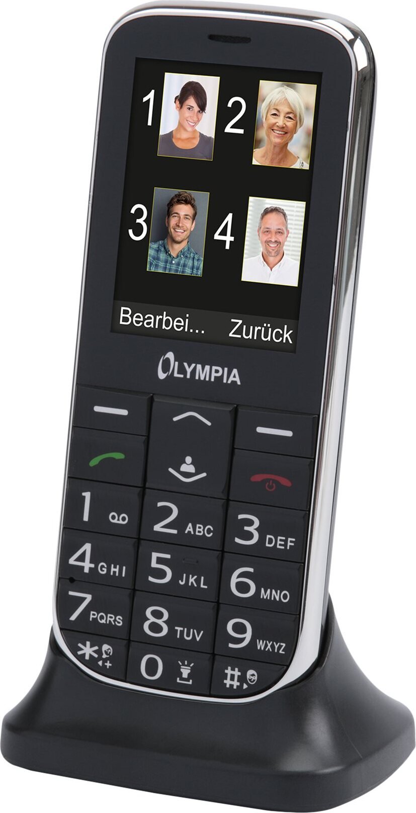 Olympia 2219 komfort-telefonu komórkowego, 6,09 cm (2,4 cala) czarna 2219