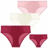 Majtki damskie - 3X MAJTKI DAMSKIE BIKINI FIGI KORONKOWE GŁADKIE KOLOROWE SUBTELNE MORAJ XL - miniaturka - grafika 1