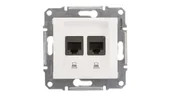 Gniazdka elektryczne - Schneider Electric Schneider Sedna biały gniazdo komputerowe 2 SDN4400121 - miniaturka - grafika 1