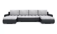 Narożniki - Narożnik do salonu, kanapa narożna, Tokio III, 300x155x75 cm, szary, czarny - miniaturka - grafika 1