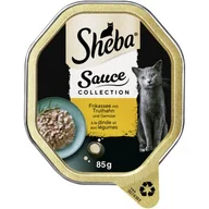 Mokra karma dla kotów - Sheba Sauce Collection 22 x 85 g z indykiem i warzywami, w sosie - miniaturka - grafika 1