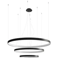 Lampy sufitowe - Żyrandol Rio TH.177 Thoro LED 150W 4000K pierścienie wiszące czarny - miniaturka - grafika 1