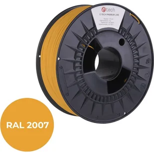 Filament do drukarki 3D C-TECH PREMIUM LINE, PETG, RAL2007, 1,75mm, 1kg, Luminous bright orange - Filamenty i akcesoria do drukarek 3D - miniaturka - grafika 1