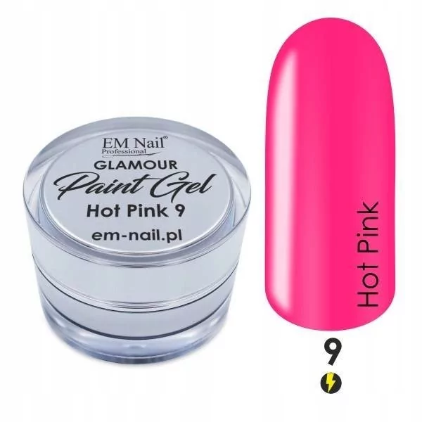 Em nail professional Paint Gel Glamour Nr. 9 Hot Pink