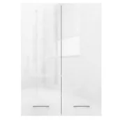 Szafki łazienkowe - Szafka Ścienna Biały Do Łazienki Połysk C6-E70 - miniaturka - grafika 1