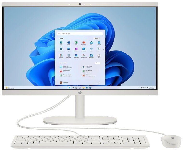 Komputer HP Komputer All-In-One HP 22-dg0005na / A23WNEA / Core i3 / 8GB / 256GB / Intel UHD / FullHD / Win 11 / Biały