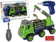 Pojazdy elektryczne dla dzieci - Zestaw ciężarówka z dźwigiem do transportu dinozaurów - miniaturka - grafika 1