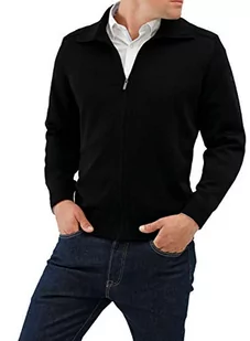 Maerz Męski kardigan, Czarny (595 595), 4XL - Swetry męskie - miniaturka - grafika 1