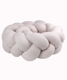 Ochraniacz do łóżeczka warkocz "Wafel różowy" - 320cm - Ochraniacze do łóżeczka - miniaturka - grafika 1