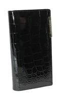 Portfele - Portfel Damski Skórzany GREGORIO Lakierowany Długi Z Suwakiem Na Zewnątrz BC-124 CZARNY 19,5 x 10 x 3,5 [cm] - miniaturka - grafika 1