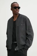 Kurtki męskie - Iceberg kurtka bomber z domieszką wełny kolor szary przejściowa oversize O071 3068 - miniaturka - grafika 1
