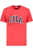 Koszulki męskie - FILA MĘSKA KOSZULKA Z KRÓTKIM RĘKAWEM CZERWONA - miniaturka - grafika 1
