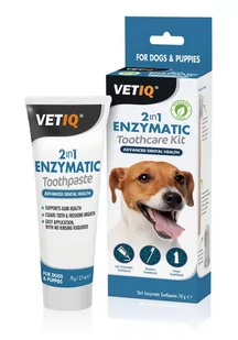 VetIQ 2in1 Ochrona zębów 70g Pasta enzym zestaw - Higiena jamy ustnej zwierząt - miniaturka - grafika 1