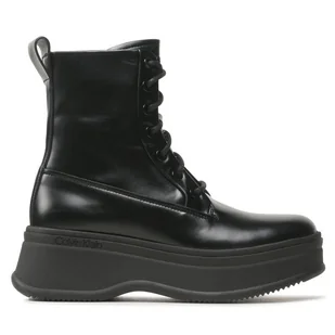 Botki Calvin Klein Pitched Combat HW0HW01599 Czarny - Botki damskie - miniaturka - grafika 1