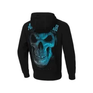 Bluzy sportowe męskie - Pit Bull Bluza Z Kapturem Męska Blue Skull Black - miniaturka - grafika 1