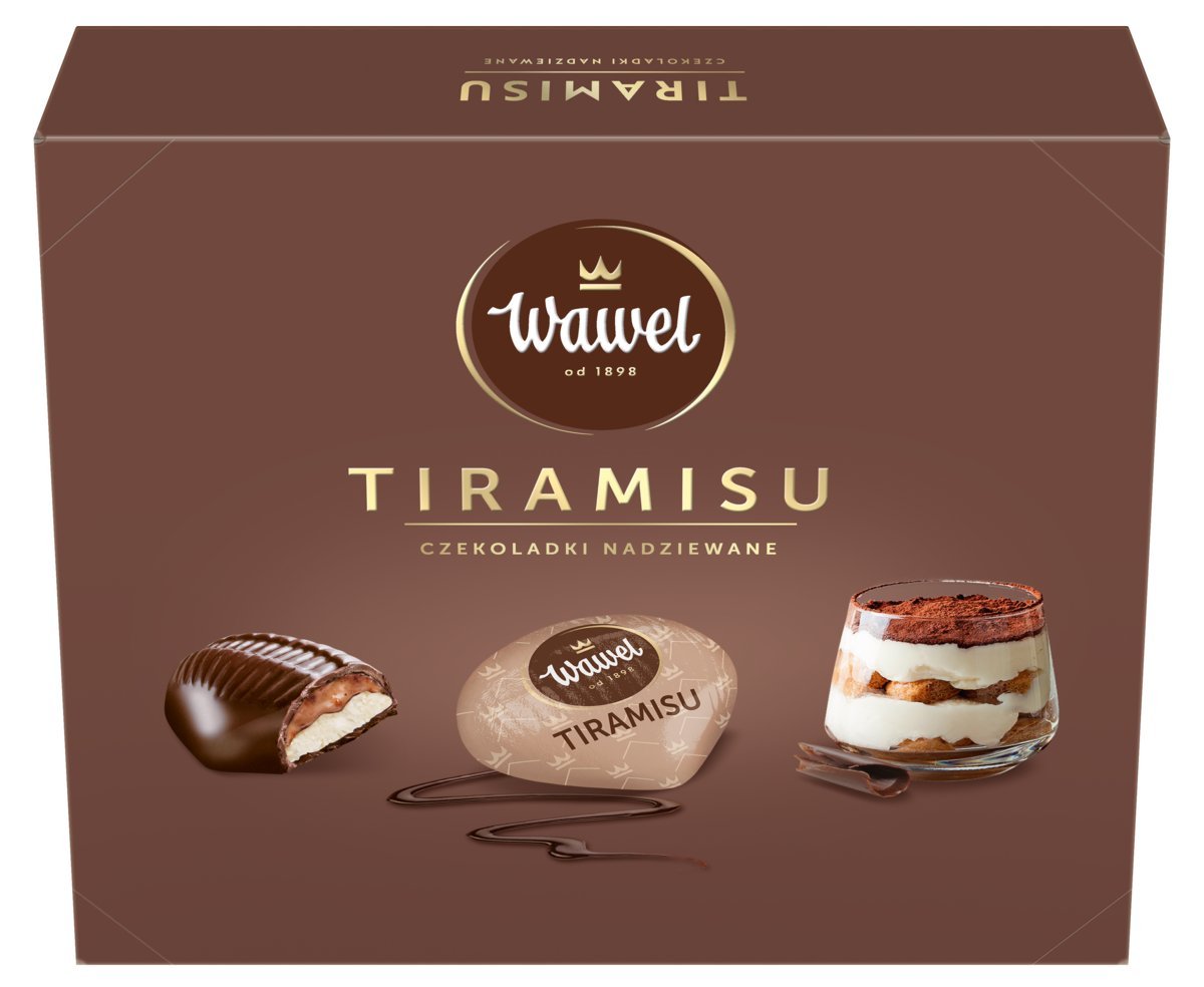 Bombonierka Czekoladki Praliny nadziewane Tiramisu Wawel 160g