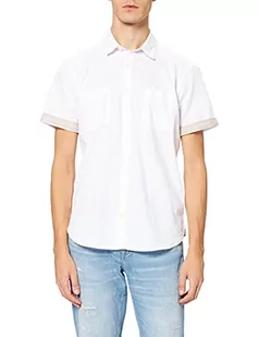 Camel Active Koszula Męska 4092385S49, Broken White, M - Koszule męskie - miniaturka - grafika 1