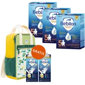 Mleko modyfikowane - Zestaw Bebilon Advance Pronutra 5 Junior, odżywcza formuła na bazie mleka, dla przedszkolaka, 3 x 1000 g + Mustela, plecak i Bebilon Junior do picia, 2 x 200 ml gratis - miniaturka - grafika 1