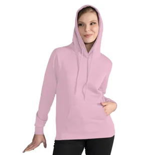 Damska Gładka Bluza Sportowa Przez Głowę Kaptur - Bluzy sportowe damskie - miniaturka - grafika 1
