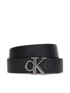 Paski - Calvin Klein Pasek Męski Monogram Buckle 35Mm Adj/Rev LV04D7017G Czarny - miniaturka - grafika 1