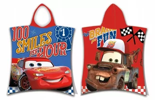 Ponczo dziecięce Cars Mc Queen, 60 x 120 cm - Okrycia kąpielowe dla dzieci - miniaturka - grafika 1