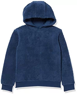 LEGO Wear Chłopięca bluza z kapturem Teddy bluza polarowa, Ciemny niebieski, 110 - Bluzy dla chłopców - miniaturka - grafika 1