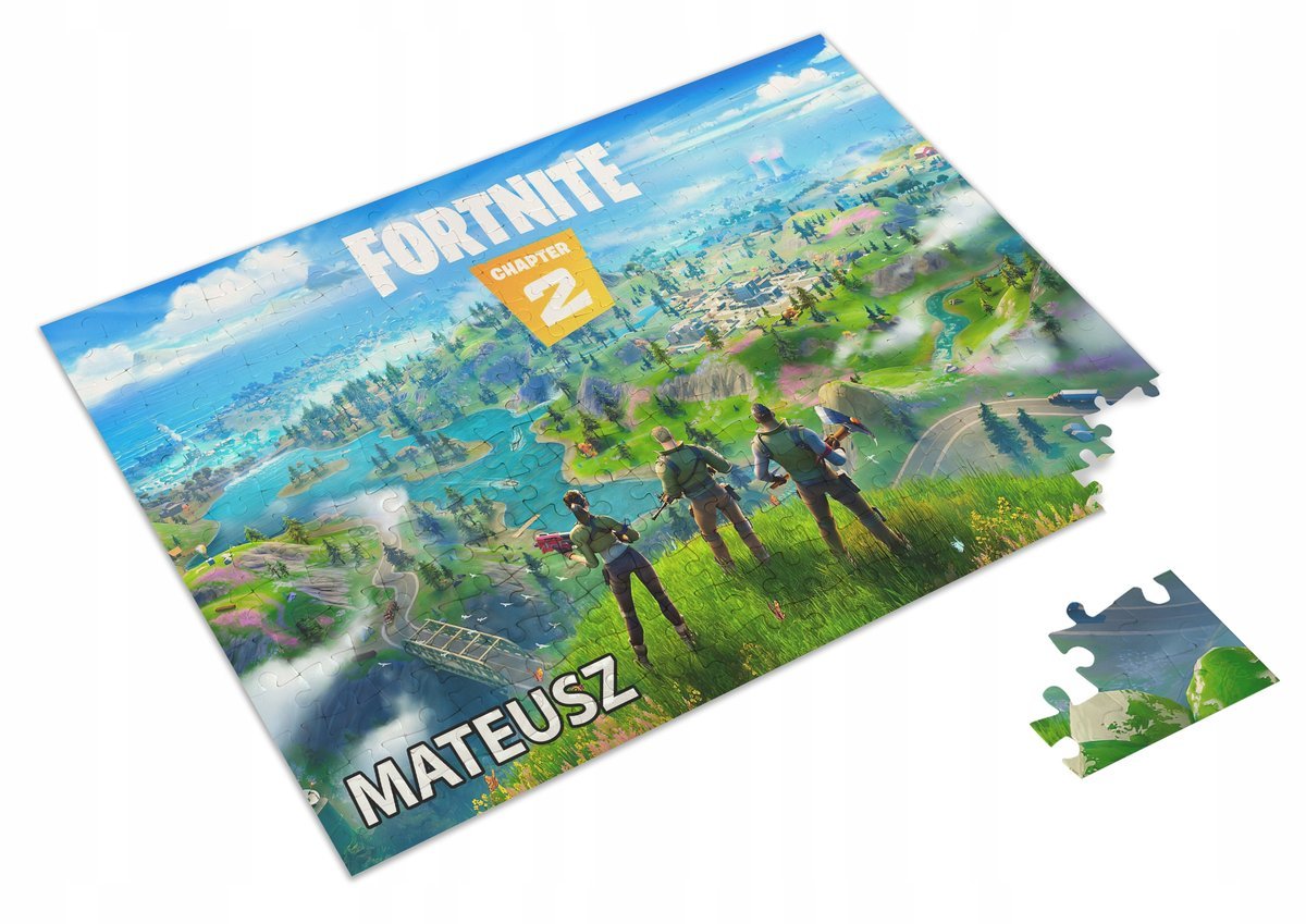 Puzzle FORTNITE GRA BATTLE ROYALE A3 252 el z Nadrukiem + IMIĘ 37