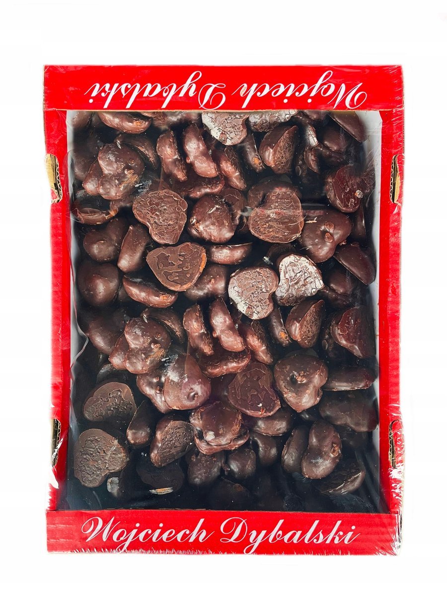 Dybalski Pierniki w czekoladzie serca z nadzieniem jabłkowym 2 kg