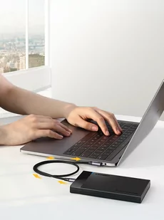 Kabel USB-C do USB-C, kątowy UGREEN QC 3.0 PD 3A 60W 1m (czarny) - Kable - miniaturka - grafika 4
