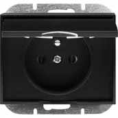 Gniazdka elektryczne - Gniazdo Onyx IP44 czarny mat - miniaturka - grafika 1