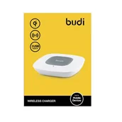 Ładowarki do telefonów - Budi - Ładowarka bezprzewodowa Qi oraz + porty USB (Biały) - miniaturka - grafika 1