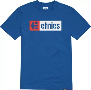 Koszulki męskie - t-shirt męski ETNIES NEW BOX TEE Blue/Red/White - grafika 1